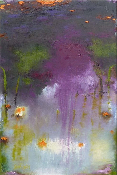 Jardin IV Huile sur toile 24'x36'  Série Les Jardins par Ann Saint-Gelais Copyright © 2014 Ann Saint-Gelais